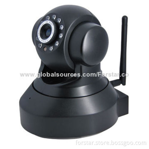 Indoor PT IP Network Camera, Supports Two-way Audio Monitoring with Audio Jack